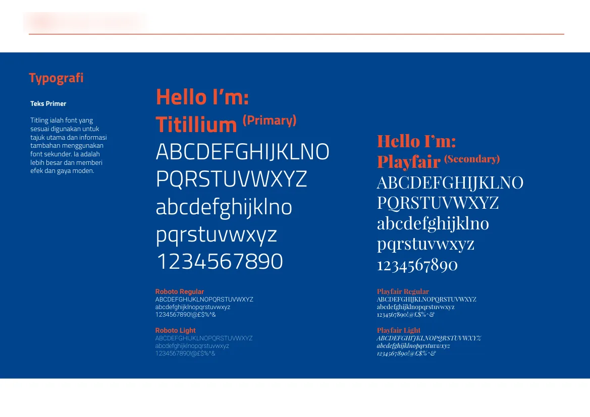 Typography spread from a rebranding proposal and brand manual (name blurred)